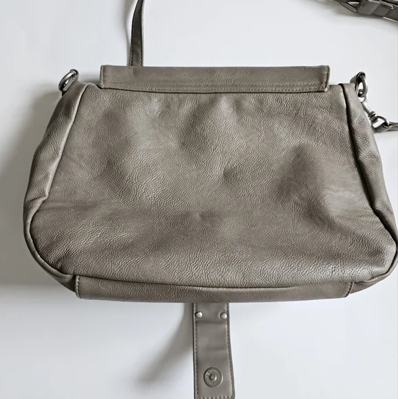 Miss Sixty Gray Leather Shoulder Bag 2000's y2k - Picture 10 of 11